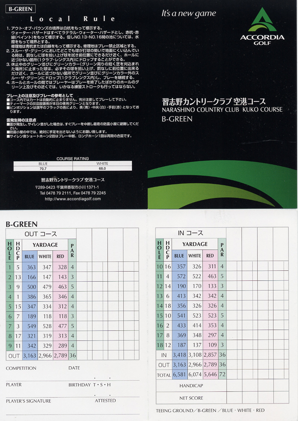 習志野カントリークラブ空港コース