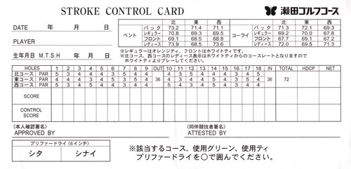 瀬田ゴルフコース西コース