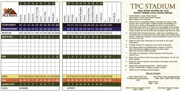 PGA WEST(TPC STADIUM COURSE)