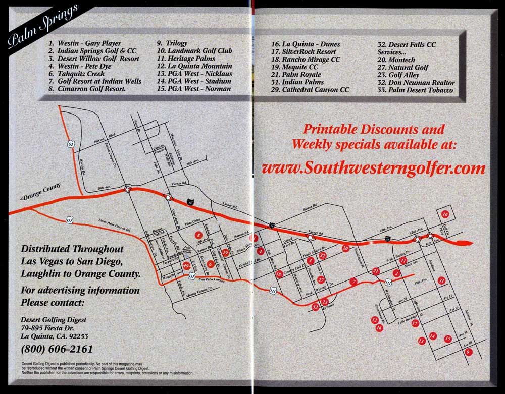 PalmSprings golf map